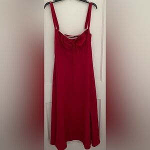Viral Red Milkmaid corset dress